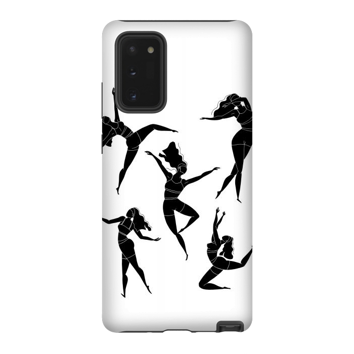 Galaxy Note 20 StrongFit Dance Girl Black and White by Jelena Obradovic