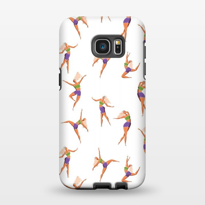 Galaxy S7 EDGE StrongFit Dance Girl Pattern 001 by Jelena Obradovic