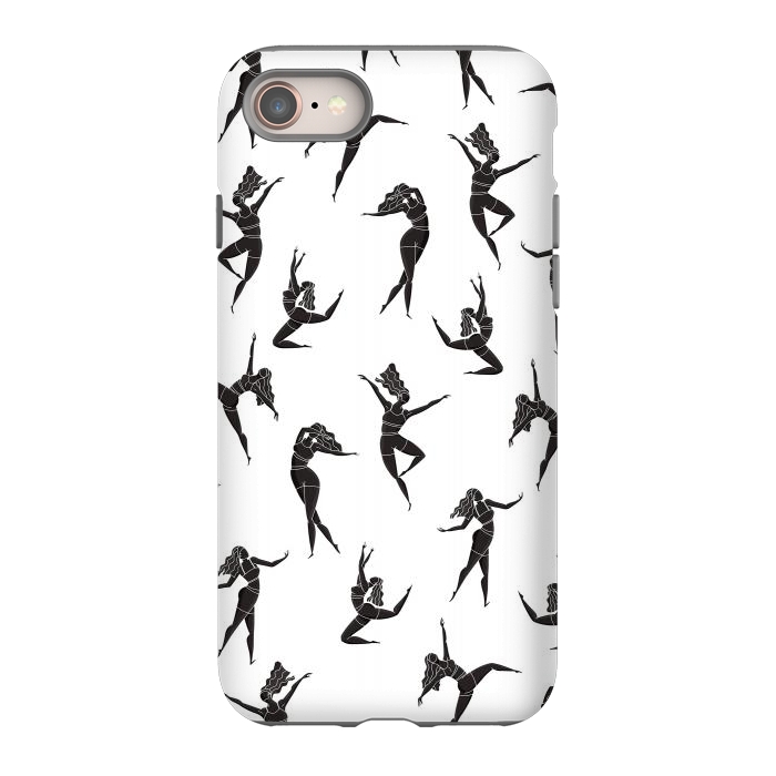iPhone SE StrongFit Dance Girl Pattern Black and White by Jelena Obradovic