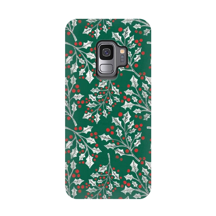 Galaxy S9 StrongFit Boughs of Holly by Noonday Design