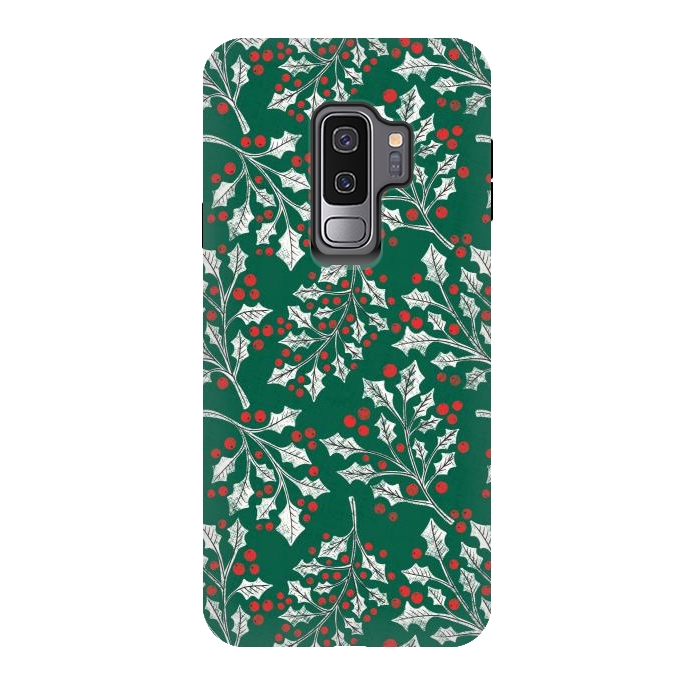 Galaxy S9 plus StrongFit Boughs of Holly by Noonday Design