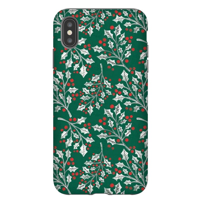 iPhone Xs Max StrongFit Boughs of Holly by Noonday Design
