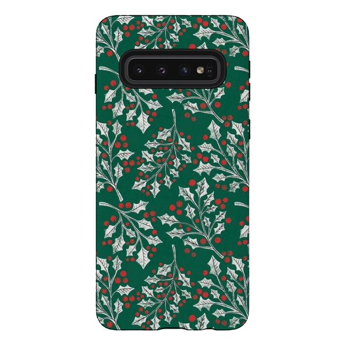 Galaxy S10 StrongFit Boughs of Holly by Noonday Design
