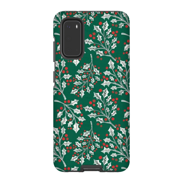 Galaxy S20 StrongFit Boughs of Holly by Noonday Design
