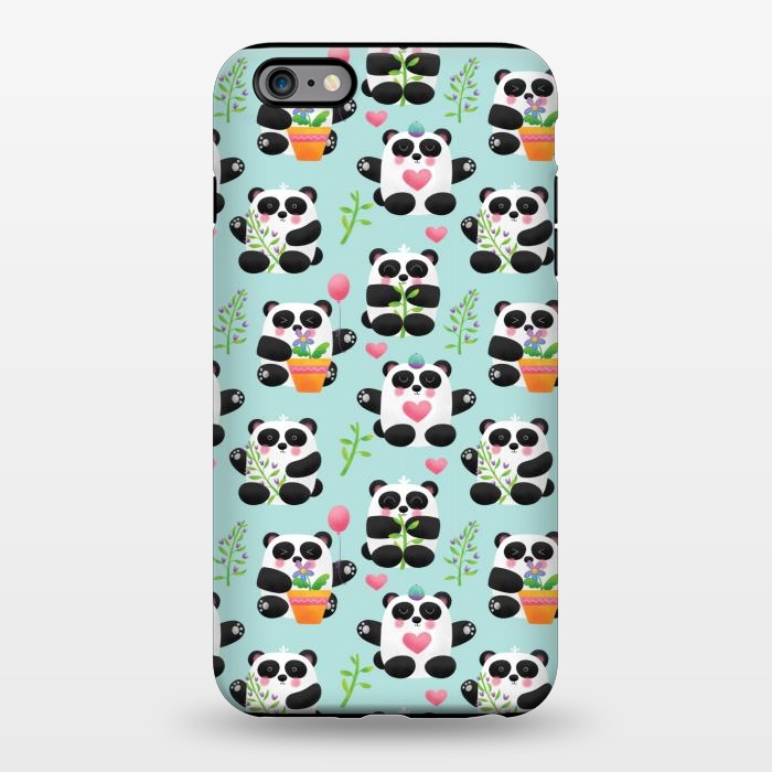 iPhone 6/6s plus StrongFit Chubby Playful Pandas by Noonday Design