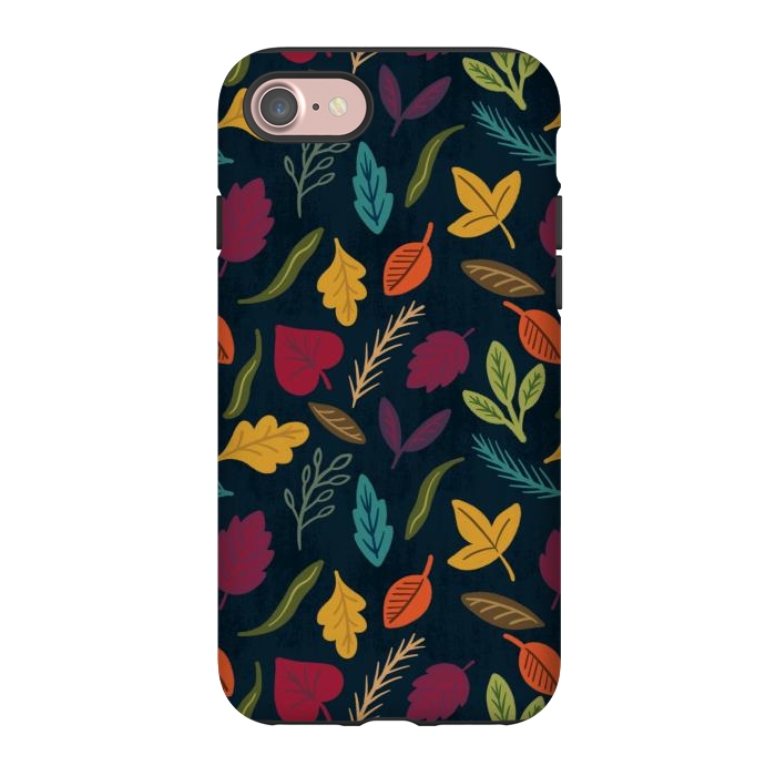 iPhone 7 StrongFit Bold and Colorful Fall Leaves by Noonday Design