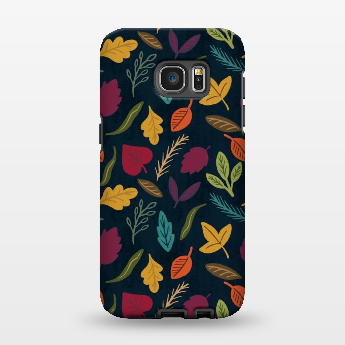 Galaxy S7 EDGE StrongFit Bold and Colorful Fall Leaves by Noonday Design