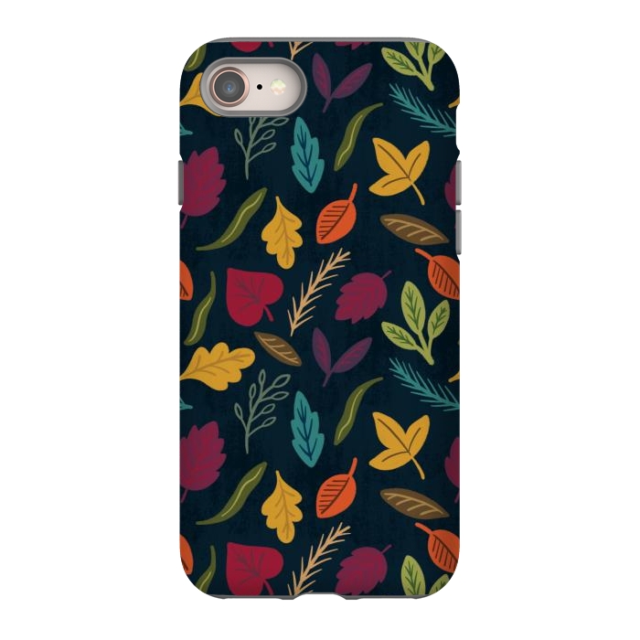 iPhone 8 StrongFit Bold and Colorful Fall Leaves by Noonday Design