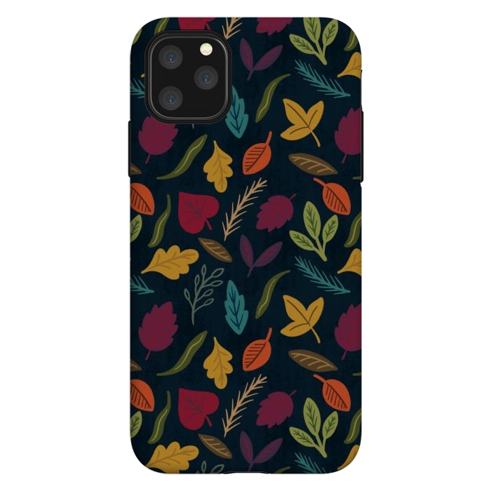 iPhone 11 Pro Max StrongFit Bold and Colorful Fall Leaves by Noonday Design