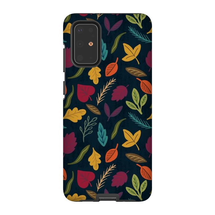 Galaxy S20 Plus StrongFit Bold and Colorful Fall Leaves by Noonday Design