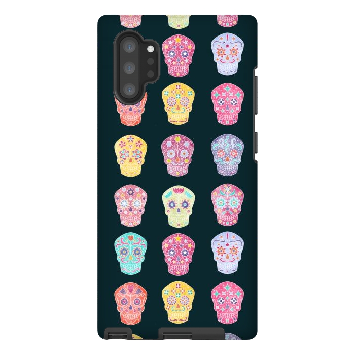 Galaxy Note 10 plus StrongFit Day of the Dead Mexican Sugar Skulls by Nic Squirrell
