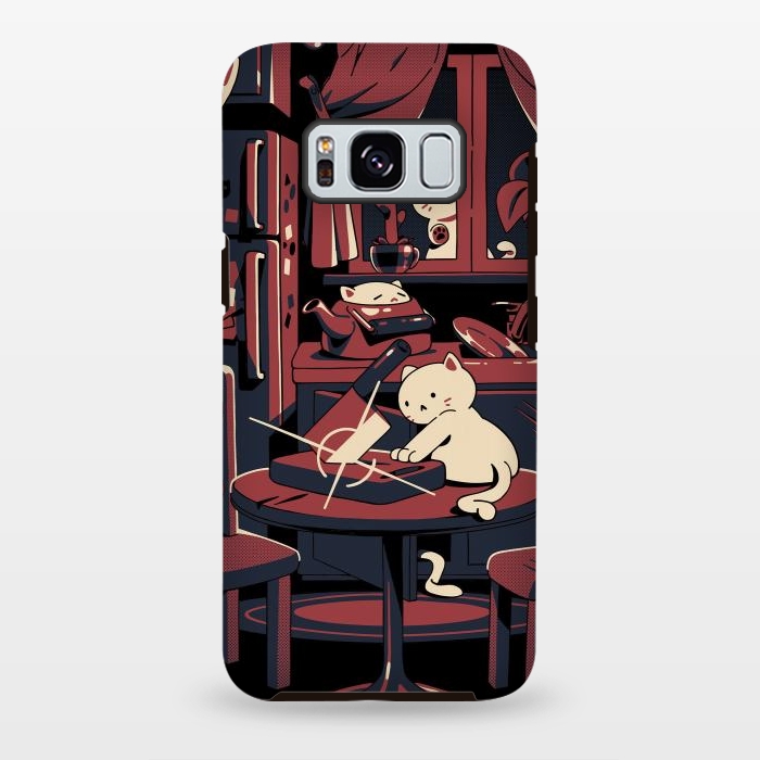 Galaxy S8 plus StrongFit Haunted by cats by Ilustrata