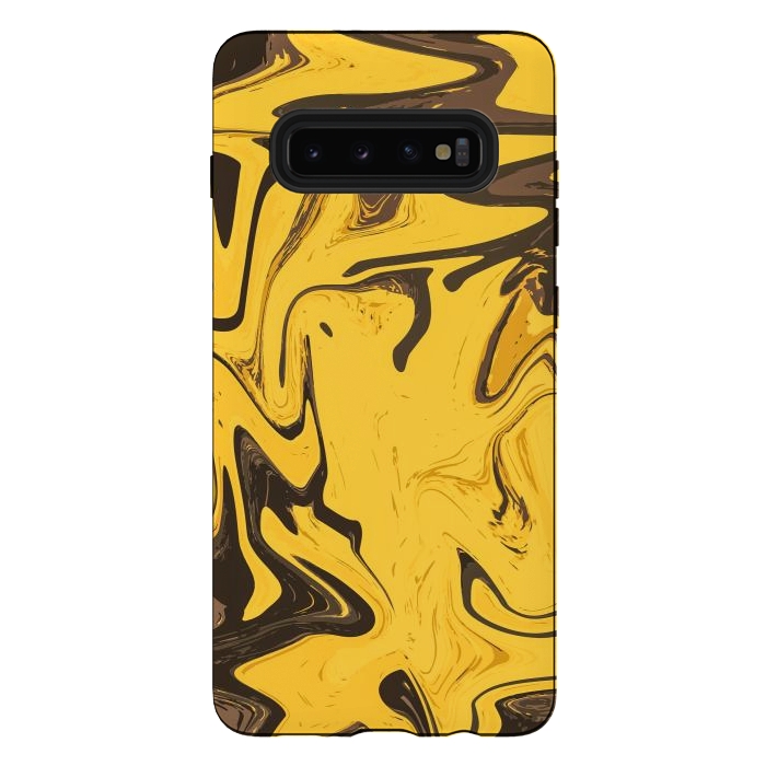 Galaxy S10 plus StrongFit Yellowest Abstract by Creativeaxle