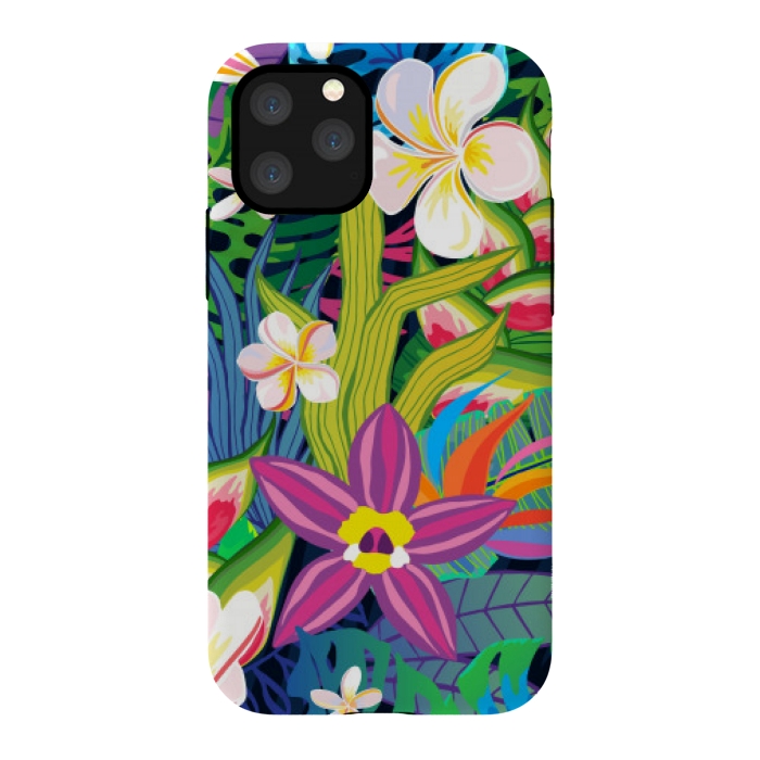 iPhone 11 Pro StrongFit tropical floral pattern 4  by MALLIKA