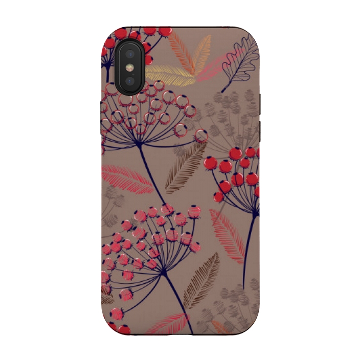 iPhone Xs / X StrongFit cute cherry pattern  by MALLIKA