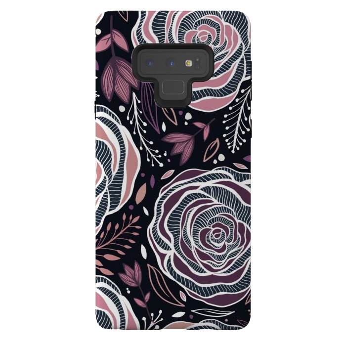 Galaxy Note 9 StrongFit Florals by Rose Halsey