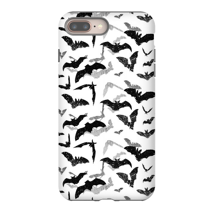 iPhone 7 plus StrongFit Grunge flying bats Halloween pattern by Oana 
