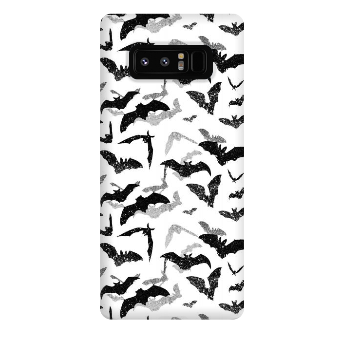 Galaxy Note 8 StrongFit Grunge flying bats Halloween pattern by Oana 