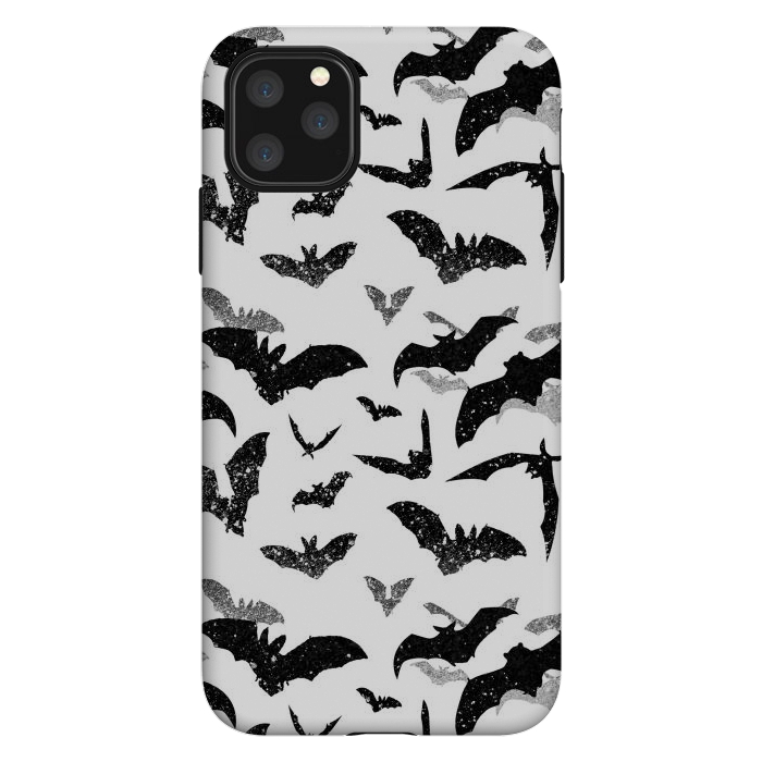 iPhone 11 Pro Max StrongFit Grunge flying bats Halloween pattern by Oana 