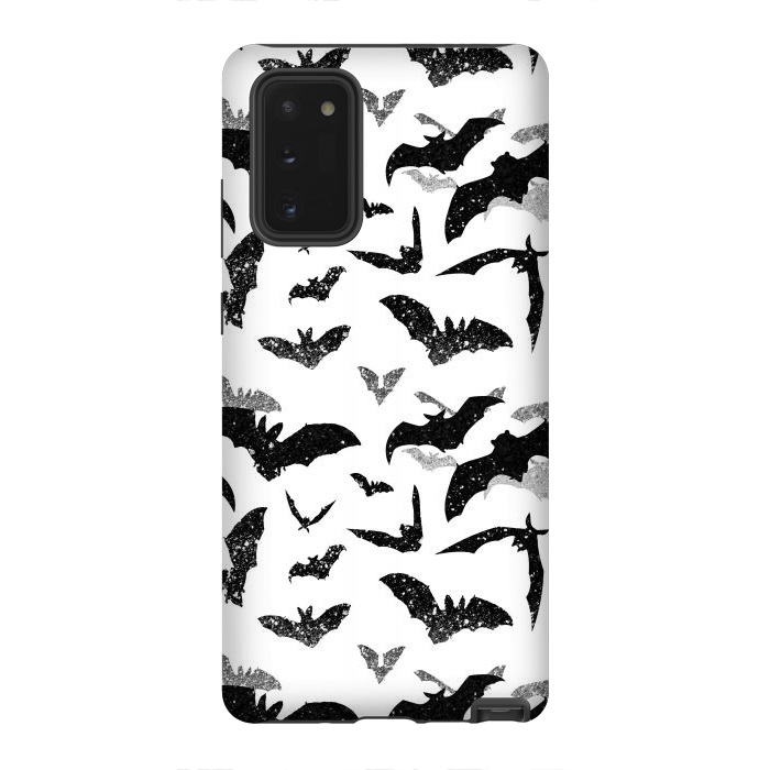 Galaxy Note 20 StrongFit Grunge flying bats Halloween pattern by Oana 