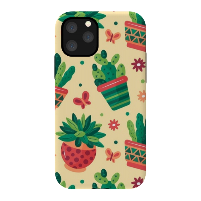 iPhone 11 Pro StrongFit cactus green pattern 4 by MALLIKA