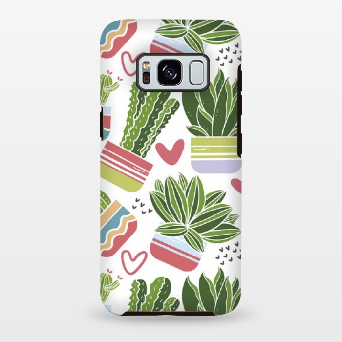 Galaxy S8 plus StrongFit cactus pattern 7 by MALLIKA