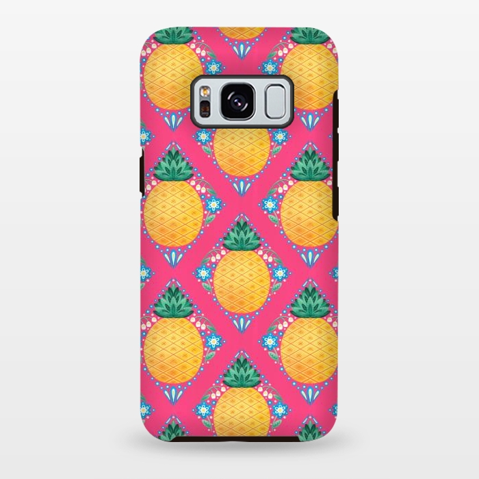 Galaxy S8 plus StrongFit Bright Pineapple by Noonday Design