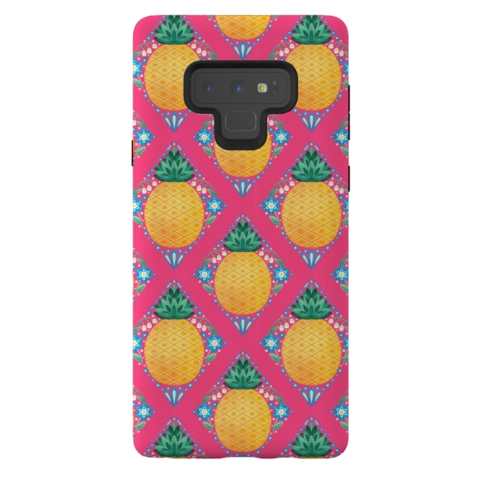Galaxy Note 9 StrongFit Bright Pineapple by Noonday Design