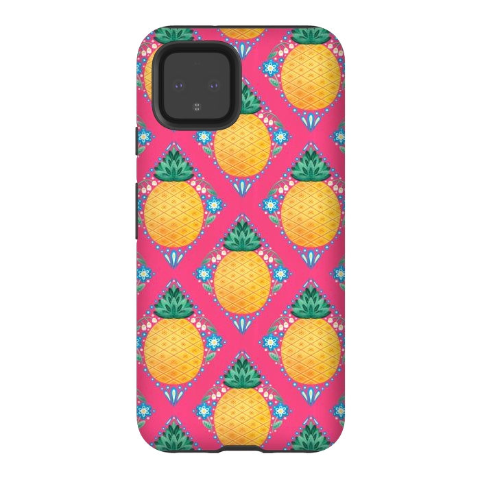 Pixel 4 StrongFit Bright Pineapple by Noonday Design