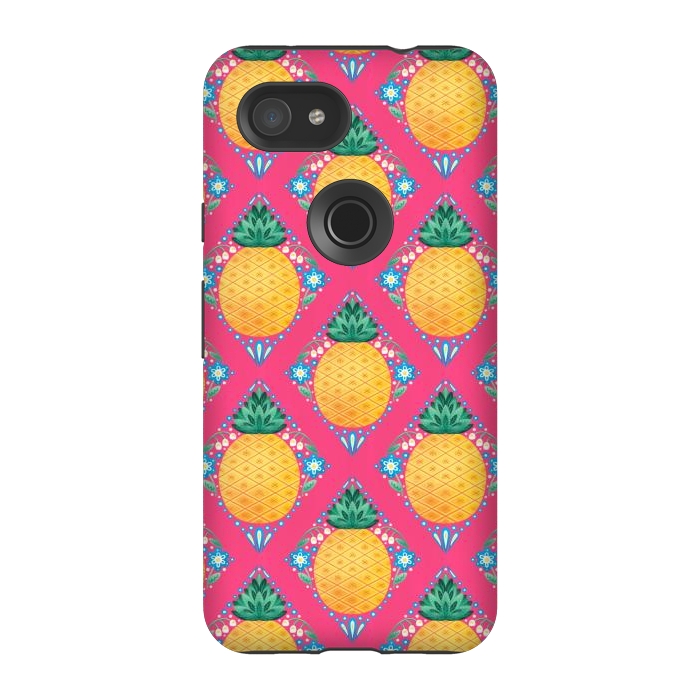 Pixel 3A StrongFit Bright Pineapple by Noonday Design