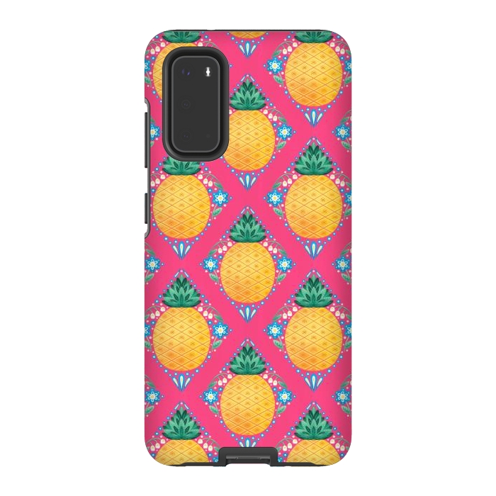 Galaxy S20 StrongFit Bright Pineapple by Noonday Design