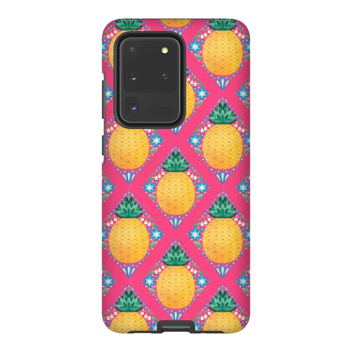 Galaxy S20 Ultra StrongFit Bright Pineapple by Noonday Design