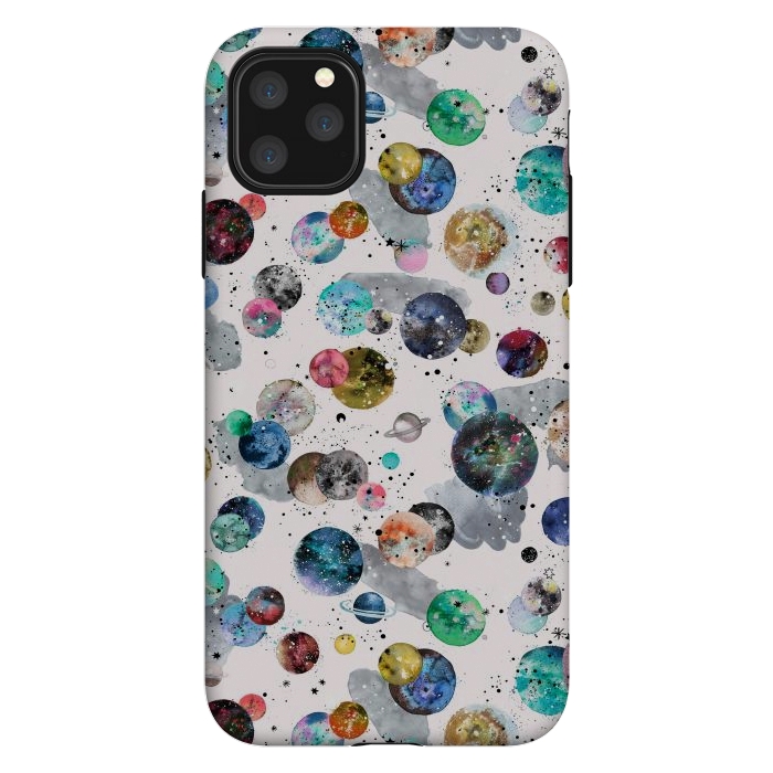 iPhone 11 Pro Max StrongFit Space Planets by Ninola Design