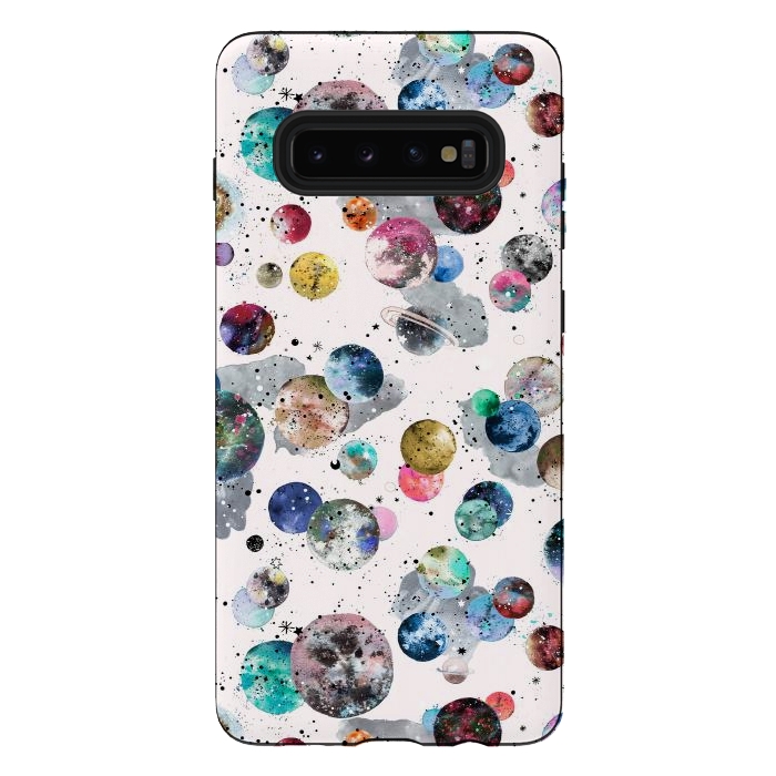 Galaxy S10 plus StrongFit Space Planets by Ninola Design