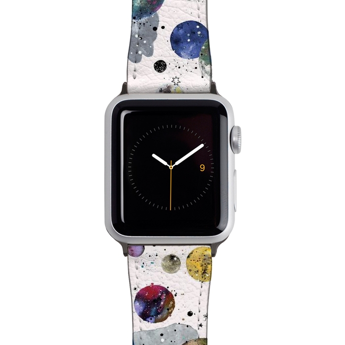 Watch 38mm / 40mm Strap PU leather Space Planets by Ninola Design