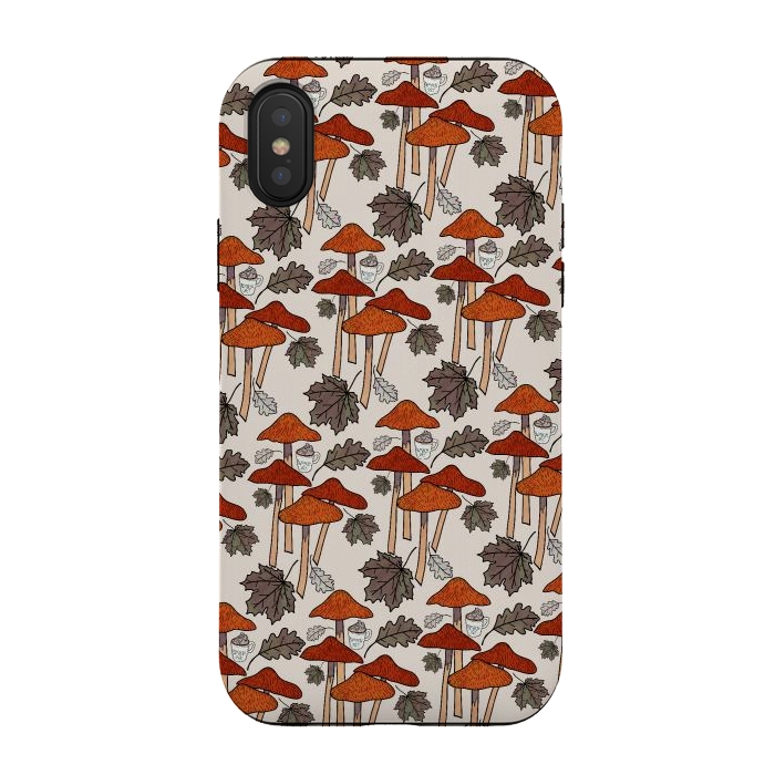 iPhone Xs / X StrongFit Autumn Mushrooms  by Steve Wade (Swade)