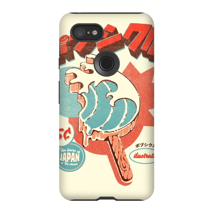 Pixel 3XL StrongFit Great Wave Ice Pop by Ilustrata