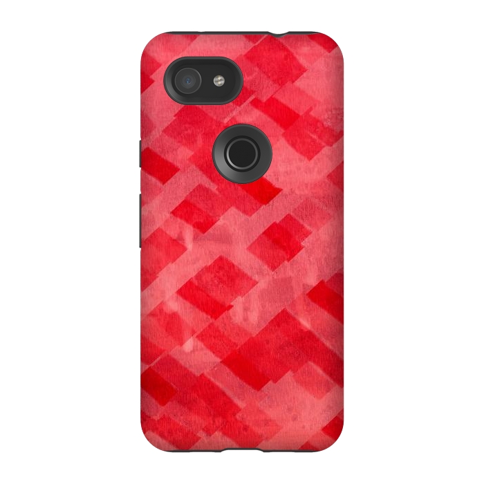 Pixel 3A StrongFit Red Abstracts by Josie