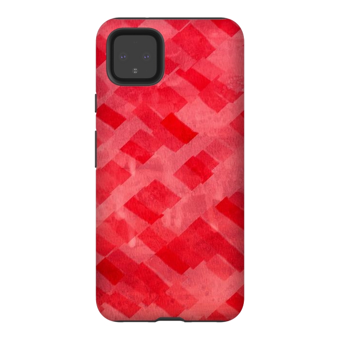 Pixel 4XL StrongFit Red Abstracts by Josie