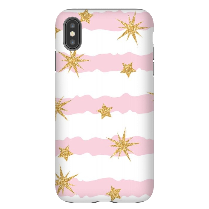 iPhone Xs Max StrongFit Golden Stars Pattern by Bledi