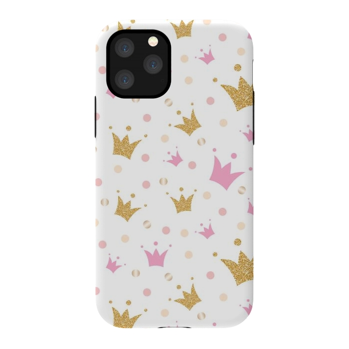 iPhone 11 Pro StrongFit Golden Crowns Pattern by Bledi