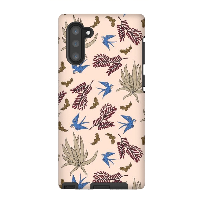 Galaxy Note 10 StrongFit Bohemian desert birds by Mmartabc