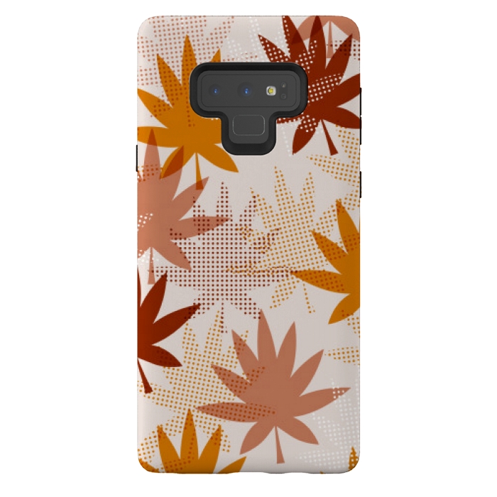 Galaxy Note 9 StrongFit leaves pattern autumn by MALLIKA