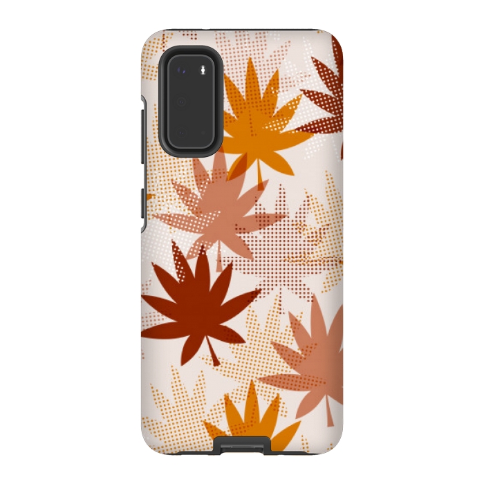 Galaxy S20 StrongFit leaves pattern autumn by MALLIKA