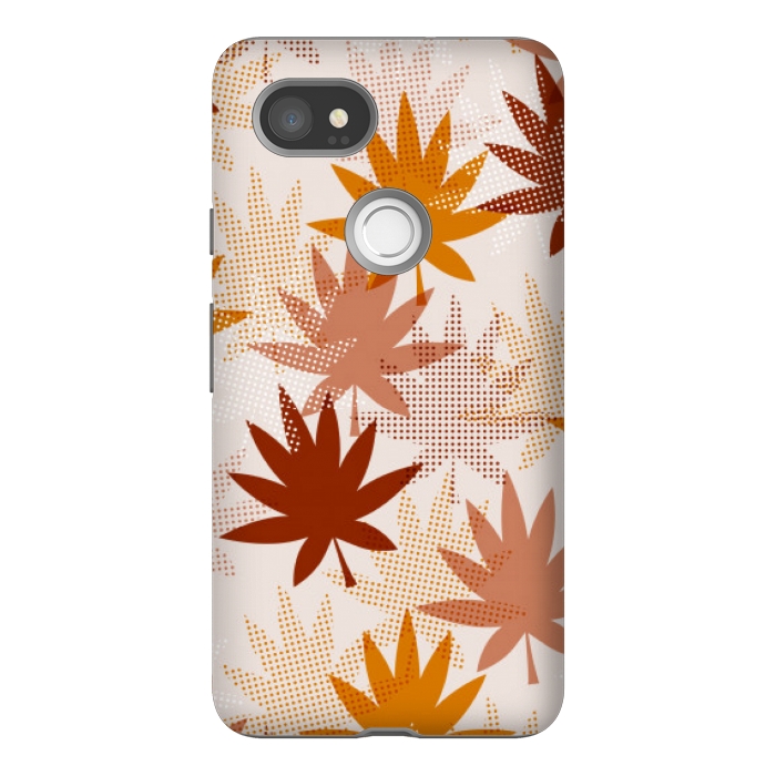 Pixel 2XL StrongFit leaves pattern autumn by MALLIKA