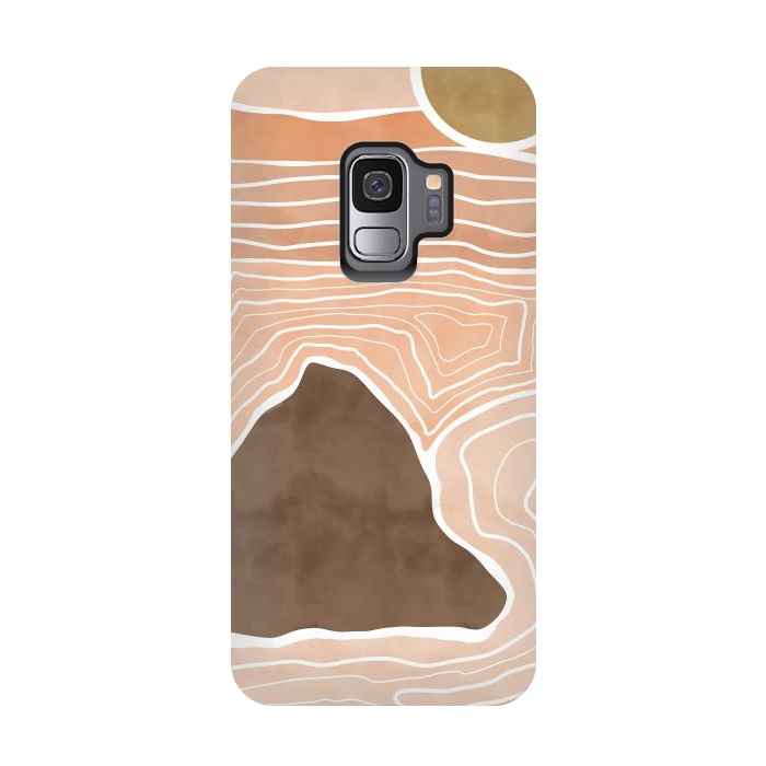 Galaxy S9 StrongFit Orange desert dunes by Mmartabc