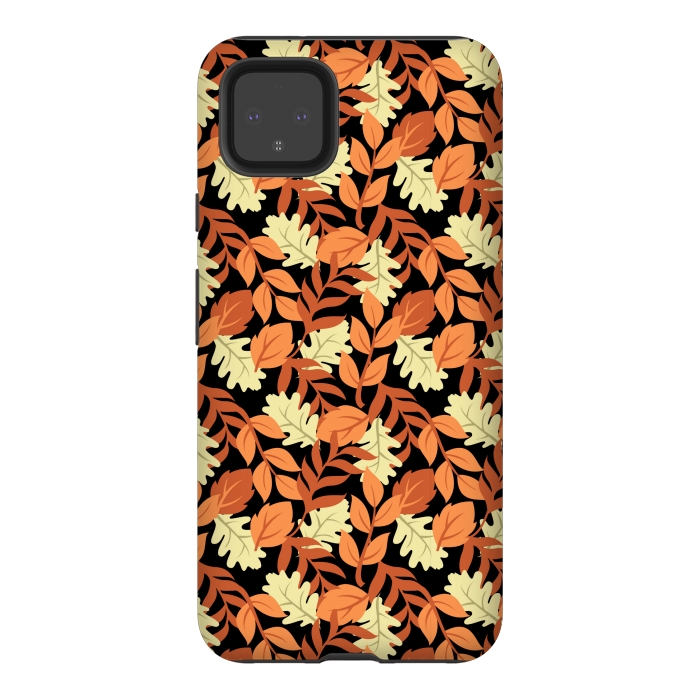 Pixel 4XL StrongFit autumn black leaves pattern 4 by MALLIKA