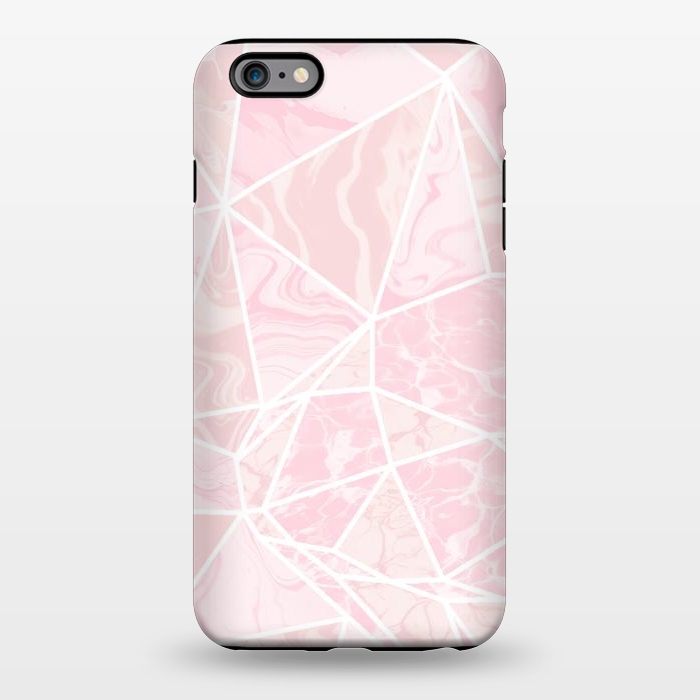 iPhone 6/6s plus StrongFit Pastel candy pink marble by Oana 