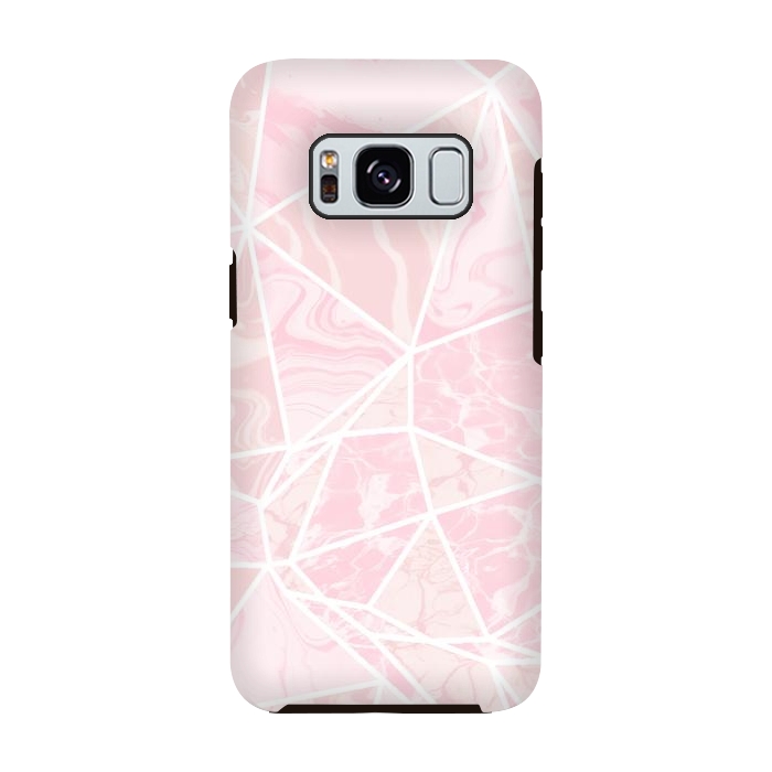 Galaxy S8 StrongFit Pastel candy pink marble by Oana 