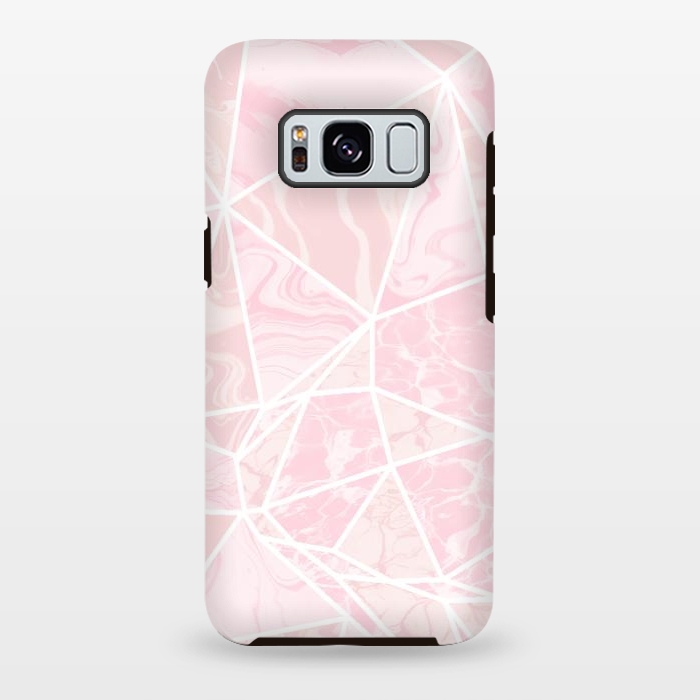 Galaxy S8 plus StrongFit Pastel candy pink marble by Oana 